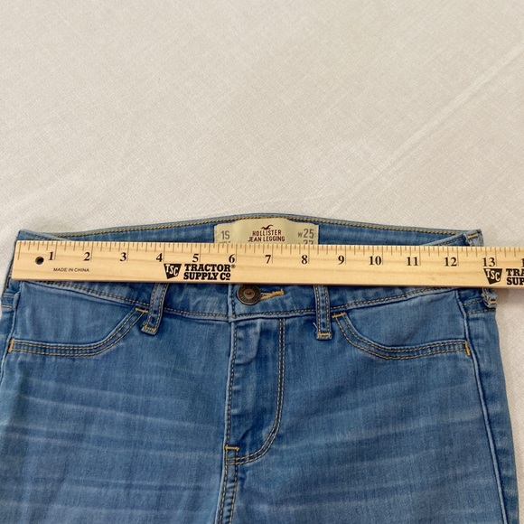 Hollister Girls Denim Stretch Jean Legging - Freshly Laundered -Size 1S/W25 - Picture 9 of 9